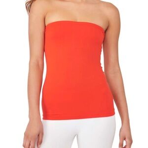 Free People Red Strapless Tank Top